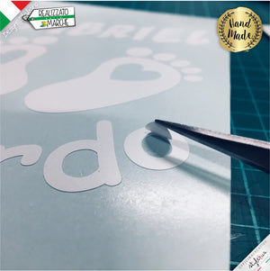 adesivo prespaziato bimbo a bordo