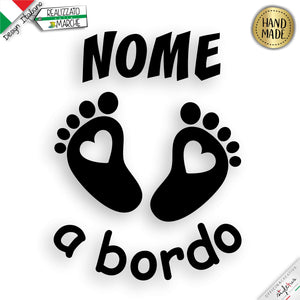 adesivo prespaziato bimbo a bordo