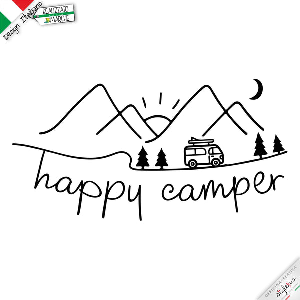 ADESIVO per camper "happy camper"