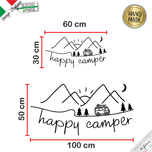 ADESIVO per camper "happy camper"