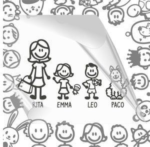 ADESIVI FAMIGLIA PERSONALIZZATI