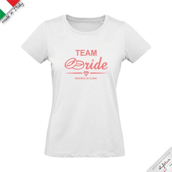 SET di 6 T-shirt personalizzabili "TEAM BRIDE ANELLI "