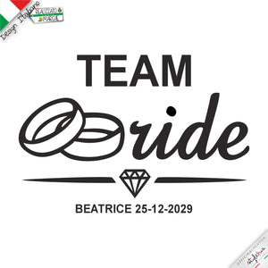 SET di 6 T-shirt personalizzabili "TEAM BRIDE ANELLI "