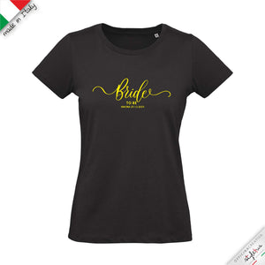 T-shirt personalizzata per la sposa "bride to be"