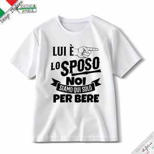 T-shirt per addio al Celibato CON DITO CHE INDICA, PER SPOSO E AMICI