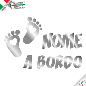 Adesivo prespaziato bimbo a bordo2