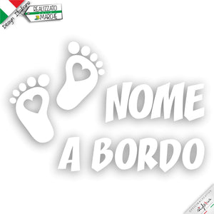 Adesivo prespaziato bimbo a bordo2