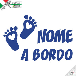 Adesivo prespaziato bimbo a bordo2