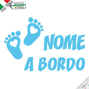 Adesivo prespaziato bimbo a bordo2
