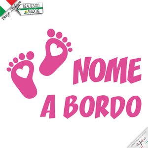 Adesivo prespaziato bimbo a bordo2