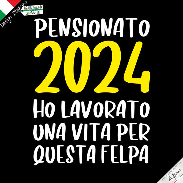 Felpa pensionamento personalizzata con l'anno