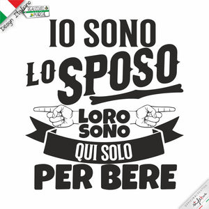 T-shirt per addio al Celibato CON DITO CHE INDICA, PER SPOSO E AMICI