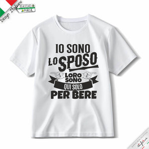 T-shirt per addio al Celibato CON DITO CHE INDICA, PER SPOSO E AMICI
