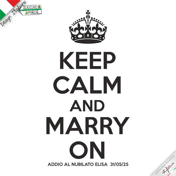 SET di 6 T-shirt personalizzabili "MARRY ON  "