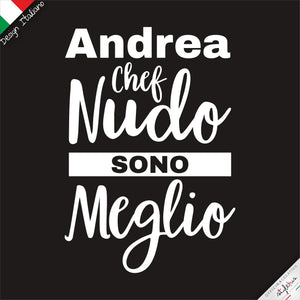 Grembiule  "Nudo sono meglio"