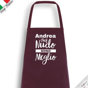 Grembiule  "Nudo sono meglio"