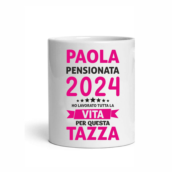 Tazza "Pensionata" personalizzata con nome