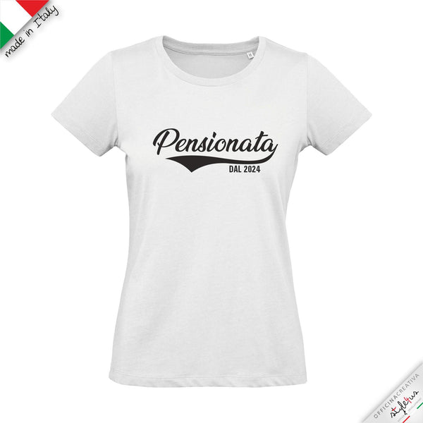 T-shirt personalizzata con data, PENSIONATA dal...