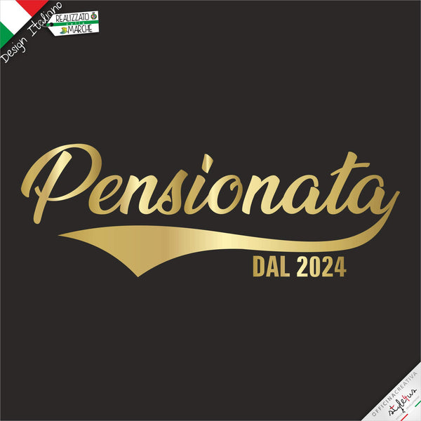 T-shirt personalizzata con data, PENSIONATA dal...