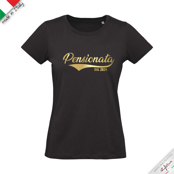 T-shirt personalizzata con data, PENSIONATA dal...