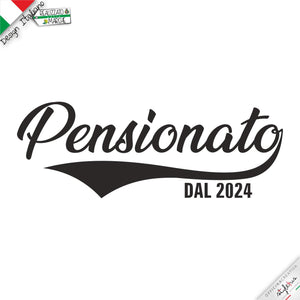 T-shirt personalizzata con data, PENSIONATO dal...