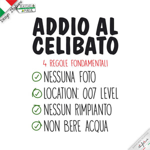 SET di 7 T-shirt per addio al Celibato "4 REGOLE FONDAMENTALI "