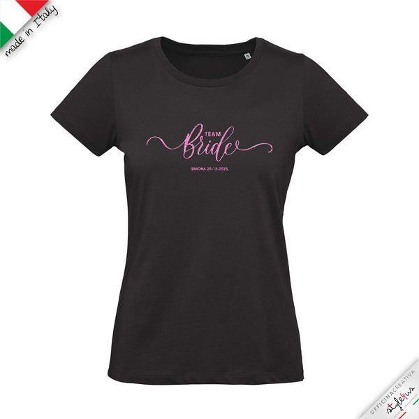 SET di 6 T-shirt personalizzate con testo "TEAM BRIDE"