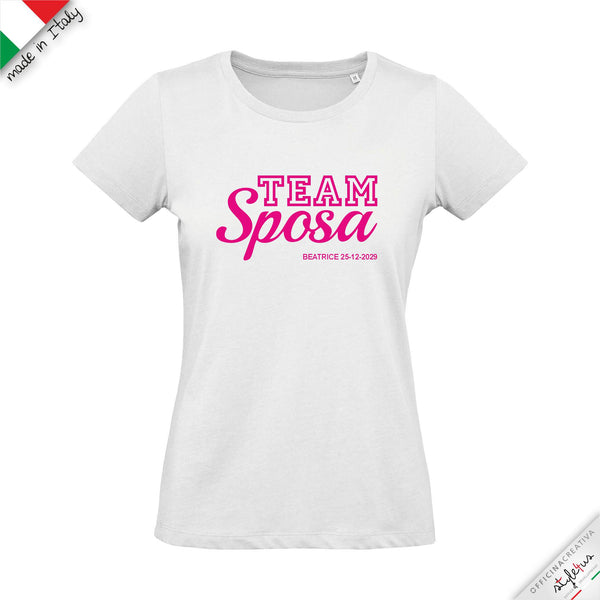 SET di 6 T-shirt personalizzabili "TEAM Sposa "