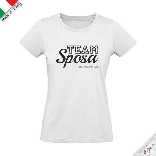 SET di 6 T-shirt personalizzabili "TEAM Sposa "