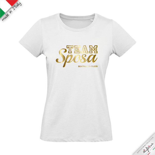 SET di 6 T-shirt personalizzabili "TEAM Sposa "