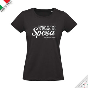 SET di 6 T-shirt personalizzabili "TEAM Sposa "