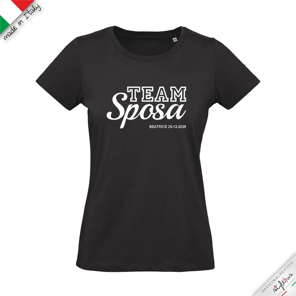 SET di 6 T-shirt personalizzabili "TEAM Sposa "