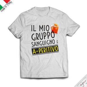 T-shirt "Gruppo Sanguigno A-PERITIVO"