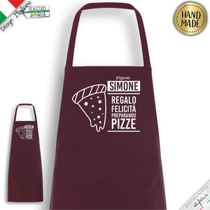 Grembiule  "regalo felicità preparando pizze"