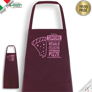 Grembiule  "regalo felicità preparando pizze"