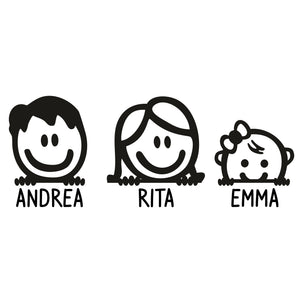 ADESIVI FAMIGLIA Cucù PERSONALIZZATI
