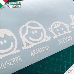 ADESIVI FAMIGLIA Cucù PERSONALIZZATI