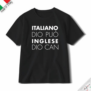 T-shirt "Dio può in inglese"
