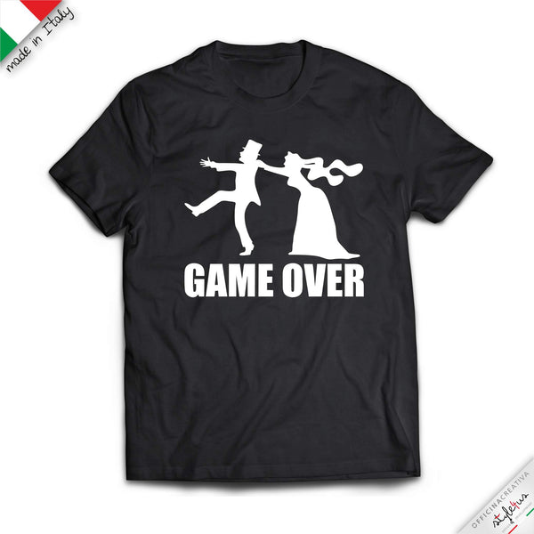 T-shirt per lo sposo "game over "