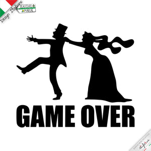 T-shirt per lo sposo "game over "