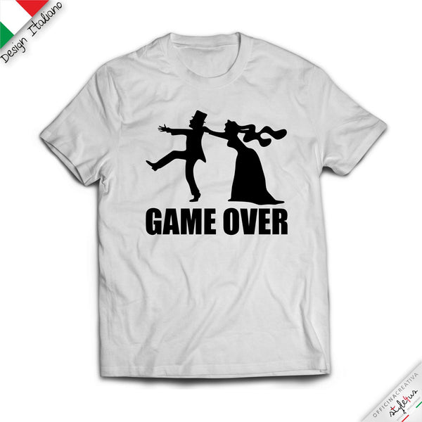 T-shirt per lo sposo "game over "