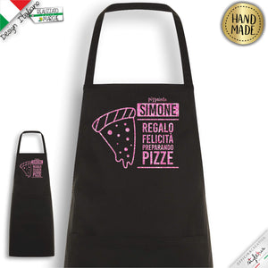 Grembiule  "regalo felicità preparando pizze"