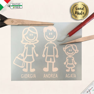 ADESIVI FAMIGLIA PERSONALIZZATI
