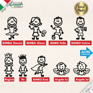 ADESIVI FAMIGLIA PERSONALIZZATI