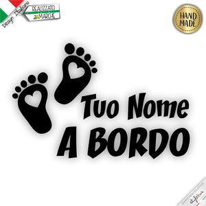 Adesivo prespaziato bimbo a bordo2