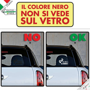 Adesivo prespaziato bimbo a bordo2