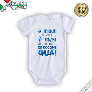 Body 5 minuti di papà, 9 mesi di mamma...