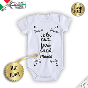 Body "ce la puoi fare papà"