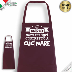 Grembiule "Nato per Trombare, costretto a cucinare"