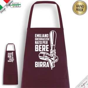 Grembiule "Nato per bere birra"